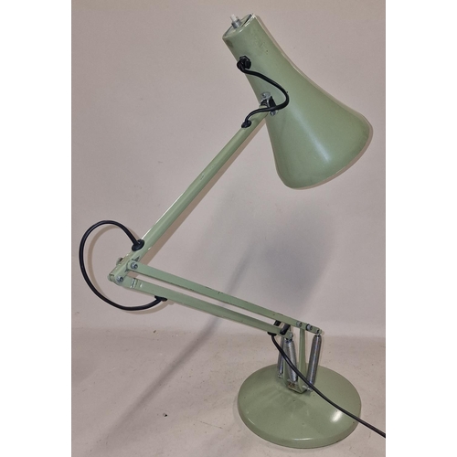 404 - Vintage Anglepoise model 90 adjustable desk lamp in sage green.