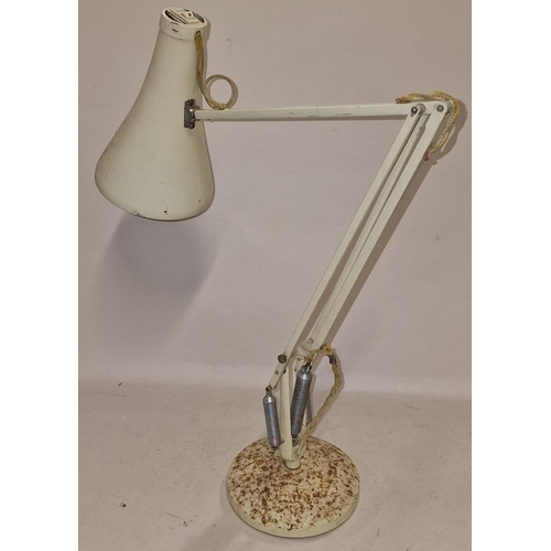 406 - Vintage Herbert Terry model 75 Anglepoise adjustable desk lamp in cream.