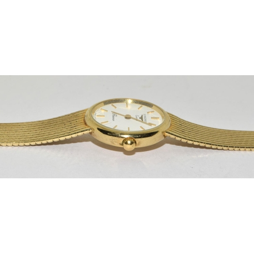 272 - Longines 9ct gold  dress watch with integral 9ct gold bracelet