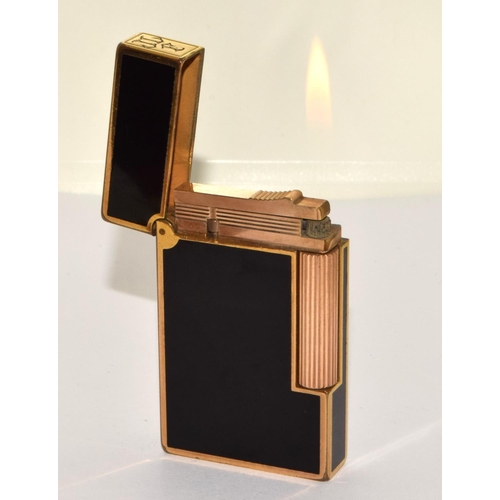 242 - Dupont gilt and jet black lighter