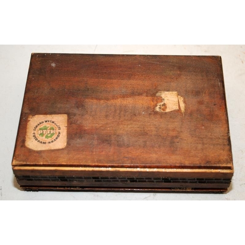 526 - Vintage Warszawa hand carved wooden cigarette box featuring Syrenka, the mermaid featured on the coa... 