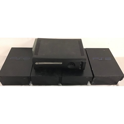 452 - GAMING CONSOLES X 5. Here we have 4 x Sony PlayStation 2’s and a Xbox 360.