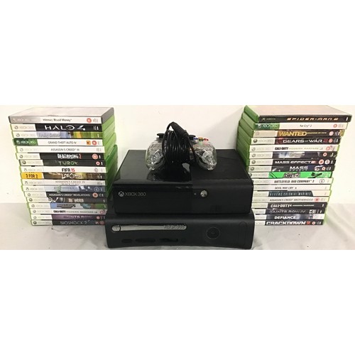 448 - COLLECTION OF 2 X XBOX CONSOLES AND GAMES. In total we have 2 x Xbox 360 machines along with 1 hand ... 