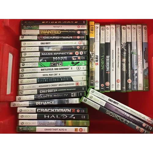 448 - COLLECTION OF 2 X XBOX CONSOLES AND GAMES. In total we have 2 x Xbox 360 machines along with 1 hand ... 