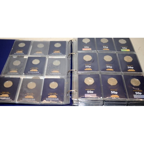 471 - Coin Checker album containing a good quantity of 10p, 50p, £2 and £5 coins. Includes a number of the... 