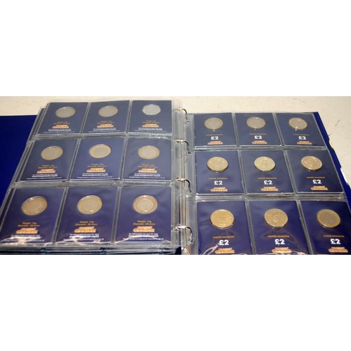 471 - Coin Checker album containing a good quantity of 10p, 50p, £2 and £5 coins. Includes a number of the... 