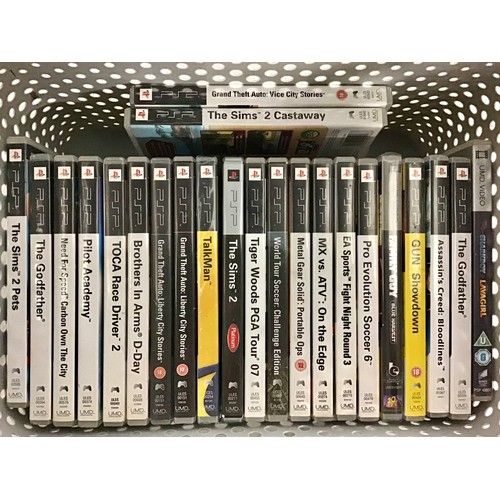 445 - COLLECTION OF SONY PSP BOXED GAMES. In total there is 23 games to include - Gun Showdown - The Godfa... 