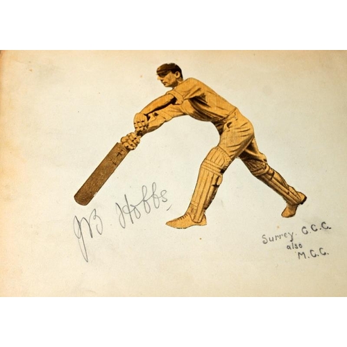 65 - Interesting 1920's autograph album containing a number of inter-wars football and cricket players in... 