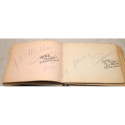 65 - Interesting 1920's autograph album containing a number of inter-wars football and cricket players in... 