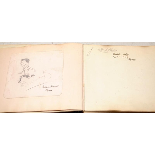 65 - Interesting 1920's autograph album containing a number of inter-wars football and cricket players in... 