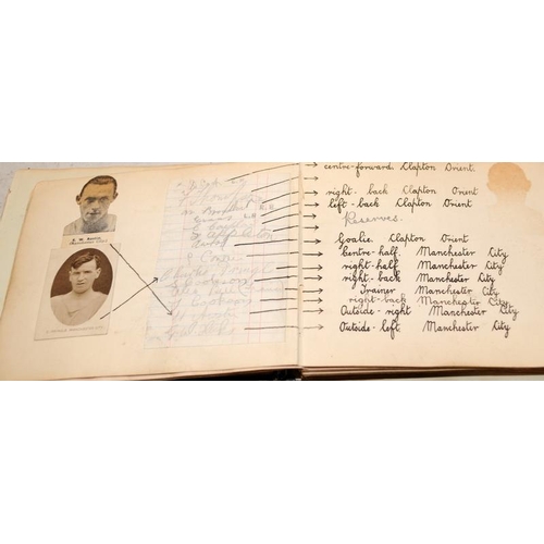 65 - Interesting 1920's autograph album containing a number of inter-wars football and cricket players in... 