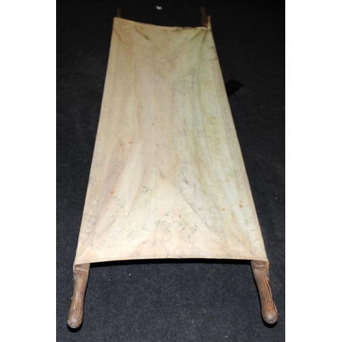 163 - Vintage military field hospital canvas stretcher