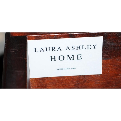 537 - Laura Ashley 3 draw console table in the Chaldon Range campaign style with brass fitments and fitted... 