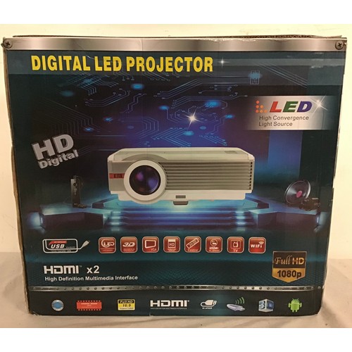 431 - DIGITAL LED PROJECTOR. This unit comes boxed complete with remote control and powers up when plugged... 