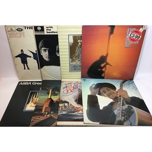 188 - BOX OF VARIOUS ROCK AND POP ALBUMS AND SINGLES. Found here we have a varied collection of artist’s t... 