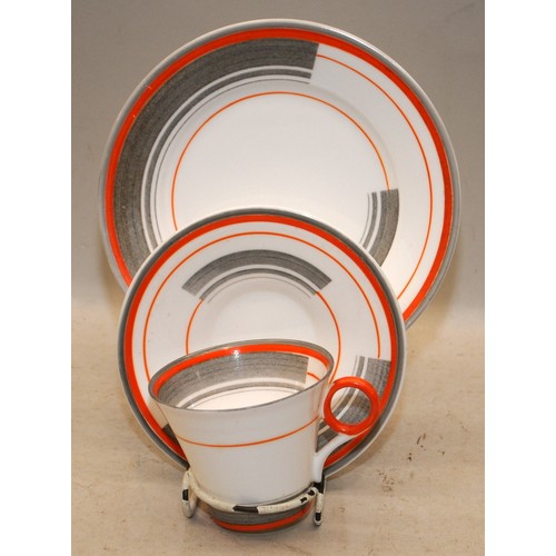 109A - 1930's Art Deco Extensive Shelley Regent part dinner service pattern ref:12132. Large collection inc... 