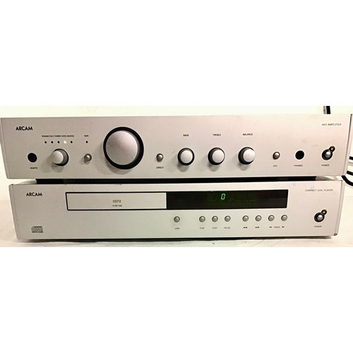 493 - ARCAM HIFI SEPERATES X 2. In this lot we have a CD 72 compact disc player along with an Amplifier No... 