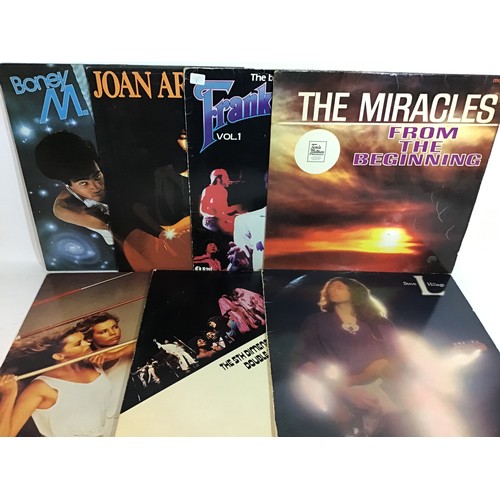 208 - BOX OF VARIOUS ROCK AND POP RELATED LP VINYL RECORDS. In this collection we find artists to include ... 