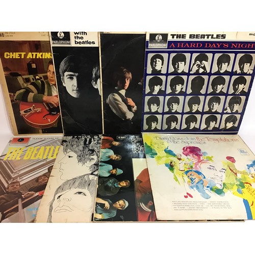 257 - BOX OF VARIOUS 1960’s VINYL LP RECORDS. To include artists - The Beatles - Diana Ross & The Supremes... 