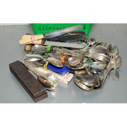 18 - Large quantity of boxed and loose silver plated flat ware