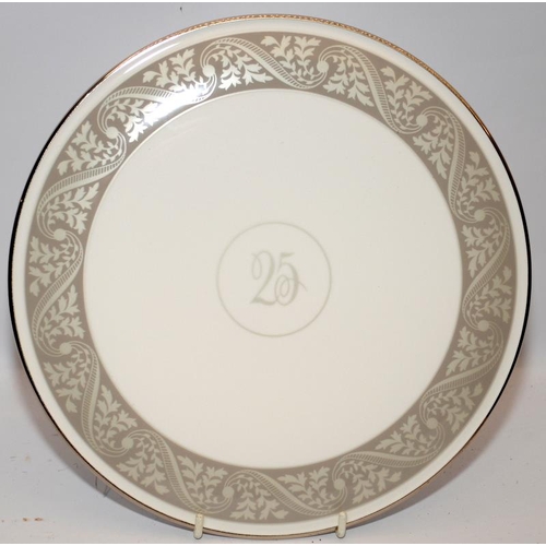 428 - Royal Worcester fine bone china '25' 28.5cms cake plate. Boxed