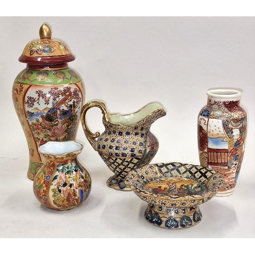 61 - Collection of Oriental Satsuma style ceramics (5).