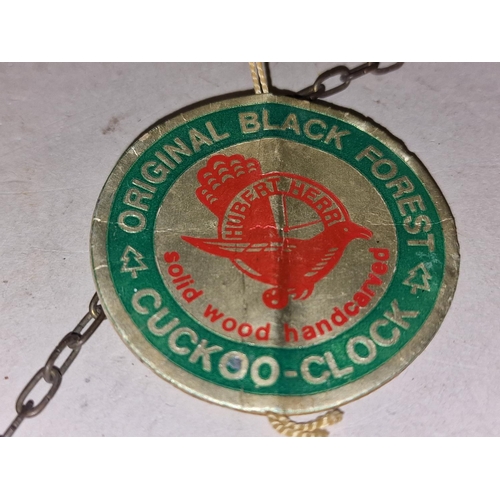 87 - Hubert Hurr Black Forest Swiss style cuckoo clock does require a chain