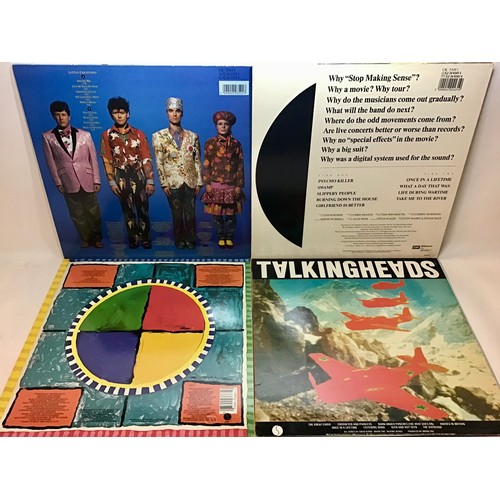 142 - TALKING HEADS VINYL LP RECORDS X 4. Titles here include - Little Creatures - Remain In Light - Speak... 