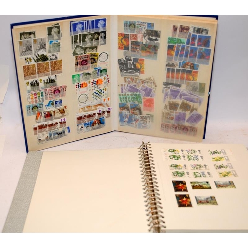 423 - Stamps: Album and stock book of GB stamps. Includes early and high value examples and sheets