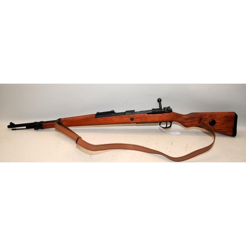 104 - Vintage bolt action rifle. Non-functioning replica wallhanger. Display only