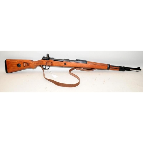 104 - Vintage bolt action rifle. Non-functioning replica wallhanger. Display only