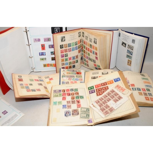 404 - A collection of schoolboy stamp albums