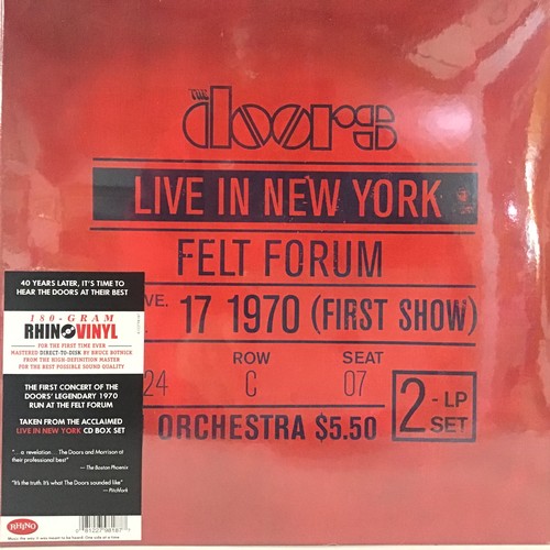 316 - THE DOORS ‘LIVE IN NEW YORK’ 2 RECORD SET. Factory sealed from 2010 is this first release of the liv... 