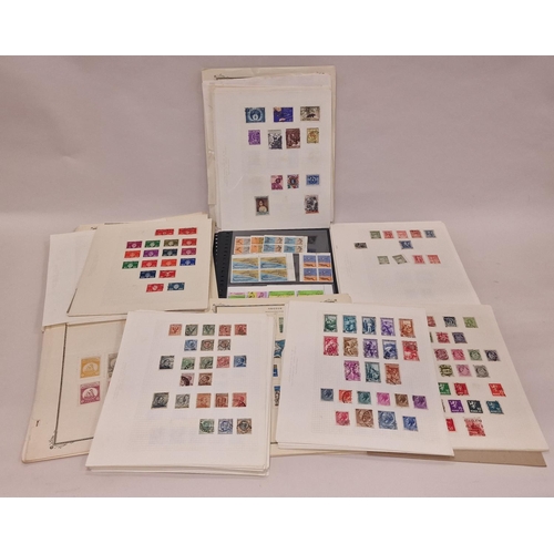 60 - Folder of stamps on album pages from Greece, Italy and Norway. Used and mint.