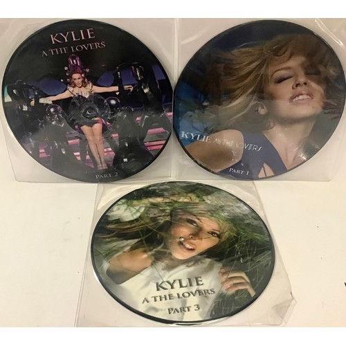 29 - KYLIE MINOGUE ‘THE LOVERS’ PICTURE DISC 12” SINGLES X 3. Great collection of dance mixes to the song... 