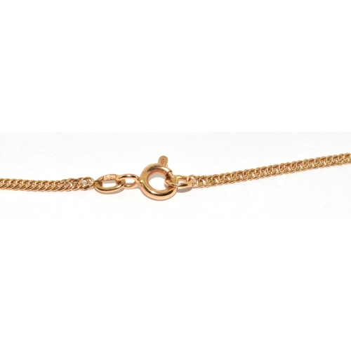 152 - 14ct gold flat link necklace 46cm 4.5g