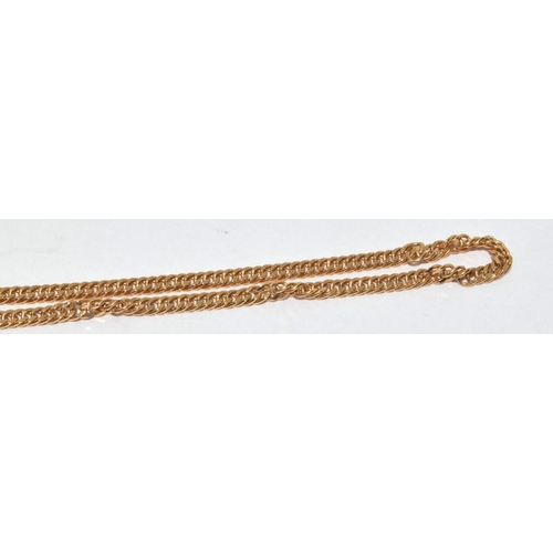 152 - 14ct gold flat link necklace 46cm 4.5g