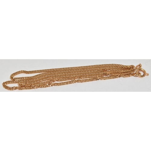 152 - 14ct gold flat link necklace 46cm 4.5g