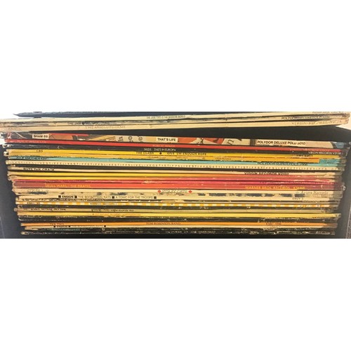 153 - BOX OF VARIOUS PUNK / NEW WAVE VINYL LP RECORDS. Artists here include - The Clash - XTC - Skids - Pu... 