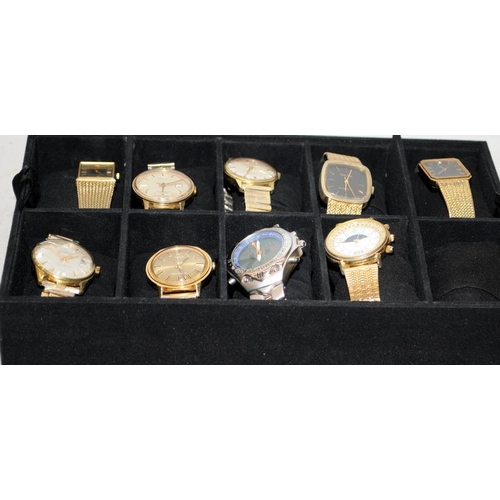 203 - Collection of gents watches including Sekonda, Timex etc. All contained within a watch storage box w... 