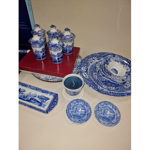 127 - Quantity of Spode blue and white 