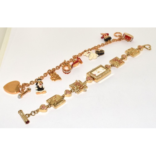 170 - Betty Boop enamel and gold colour bracelet and watch T M Hearst/F.S