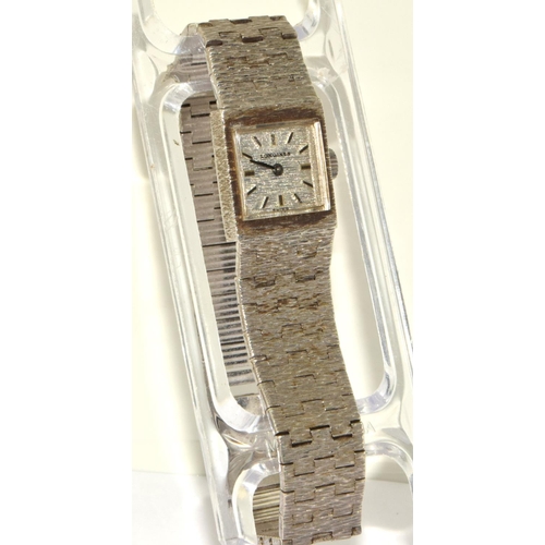 168 - A Longines 925 silver manual wind wristwatch.