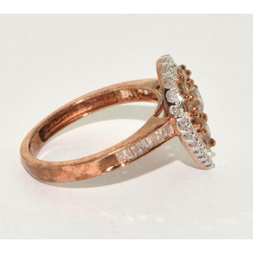 179 - A 9ct gold ring set with Champagne diamond/white diamond centre stone approx 0.25 point ,Size O