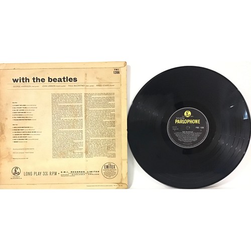 202 - THE BEATLES ALBUM ‘WITH THE BEATLES’. Found here on Parlophone PMC 1206 from 1963. Vinyl is VG and c... 