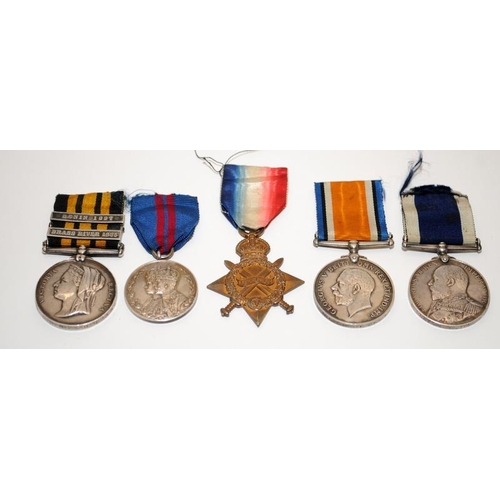 325 - Exceptional Royal Navy medal group including Victorian East West Africa medal with Benin and Brass R... 