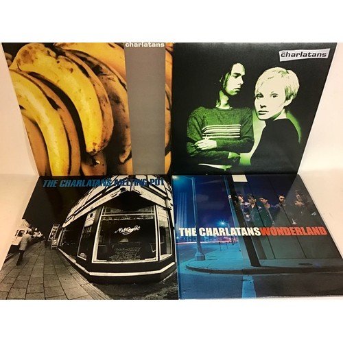 226 - THE CHARLATANS COLLECTION OF 4 VINYL LP RECORDS. Titles here are - Melting Pot - Wonderland - Up To ... 