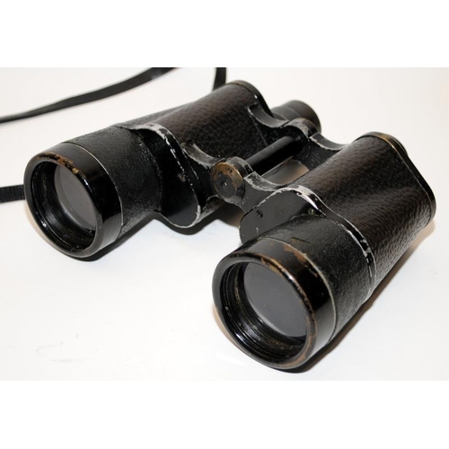 319 - WWII era Carl Zeiss Jena Binoctar 7 x 50 German military binoculars in original case