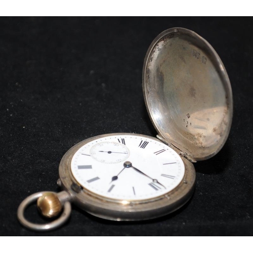 230 - Two antique sterling silver pocket watches requiring attention, one open face and one full hunter.