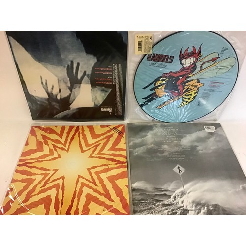 344 - FOUR ROCK RELATED PICTURE DISC 12” SINGLES. Found here we have a copy of - Brian May with Cozy Powel... 